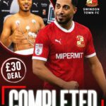 DONE DEAL: Swindon Town Complete Stunning £30 Million Transfer Agreement – Medical Completed..